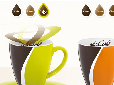 Mc Cafe Choco brown choco coffee cup drop green icon latte mcdonalds orange smoke