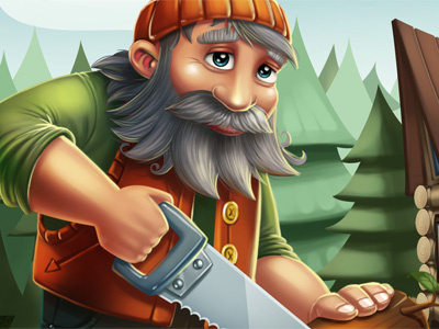 lumberjack charachters illustration