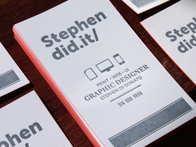 Personal business card cards letterpress pantone pantone uncoated personal identity