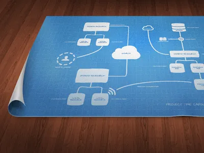 Drafting blue blueprint drafting