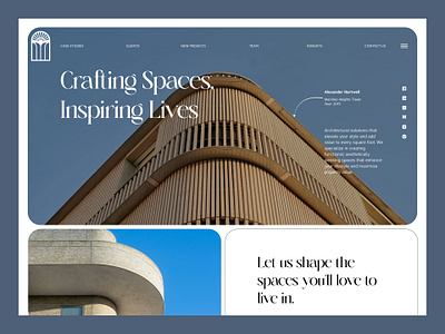 Architect Website UI Design architech architect website modern design ui ui design ux ux design web design