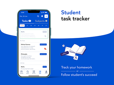 Student task tracker | Mobile App app mobile mobile app task tracker ui ux uxui design