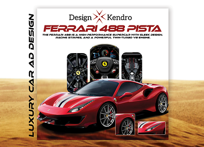 Sports Car Ad Design ad design banner banner design branding car graphic design ui