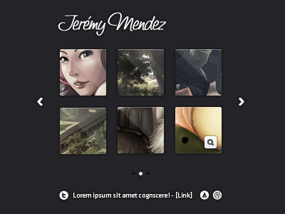 Jerémy Mendez page personal portfolio small website