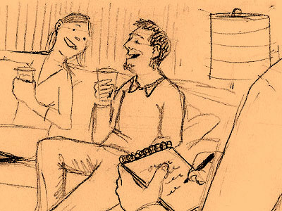 Beer Mag Sketch beer party pencil sketch