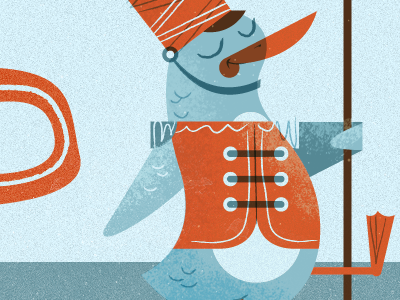 D is for Drum Major Duck animalalphabet duck illustration