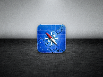 Safari apple blue compass icon ios iphone japan redesign retina safari