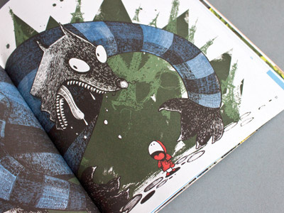 the big bad wolf fairytales illustration