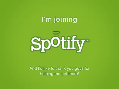I'm joining Spotify spotify