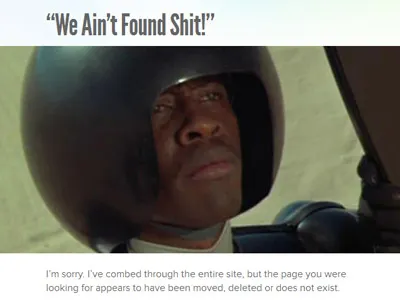 SpaceBalls 404 404 comb the desert html5 spaceballs video we aint found shit wordpress