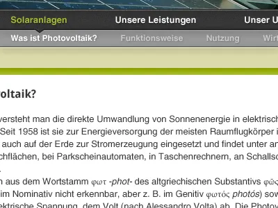 I.f.S. — content box w/ main & sub navigation content box navigation office solar