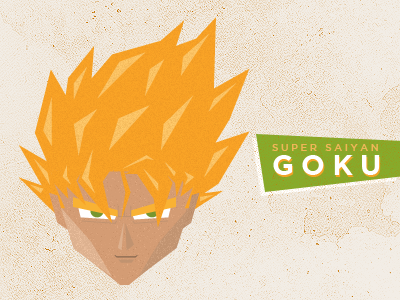 Super Saiyan Goku dbz dragonball goku headshot illustration kakarotto super saiyan textured vector z