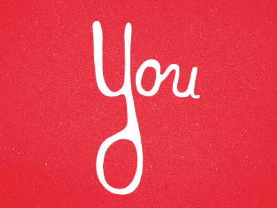 You custom type love red typography