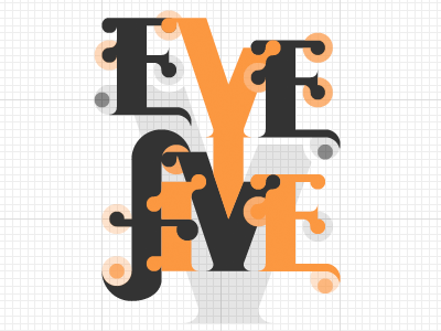 Eyefive illustrator logotype typography