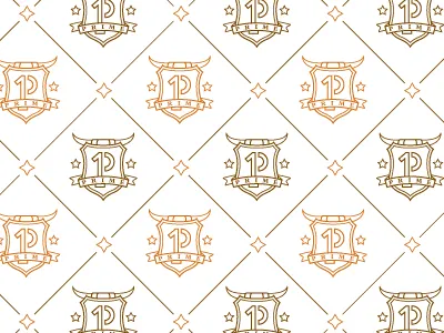 Prime Leather Interior Packaging Pattern banner crest horns leather pattern prime star western