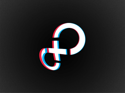 White version aberration logo personal branding