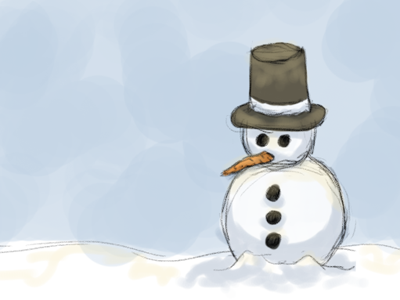 Snowman carrot hat snow snowman winter