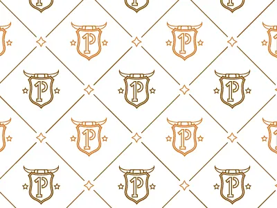 Prime Leather Interior Packaging Pattern crest horns leather pattern prime star western