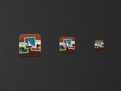 Knocking up different icon sizes icon iphone mobile polaroid