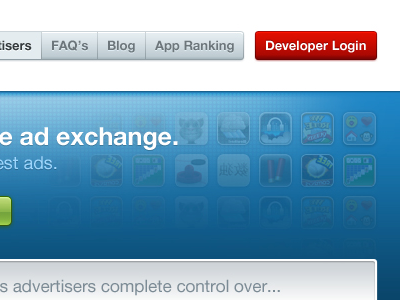 Developer Login ad exchange ads advertisers call to action developers interface ui user interface ux