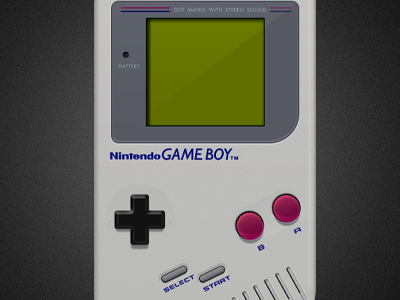 Gameboy a b big boy game gameboy gray icon nintendo old play select start vintage work