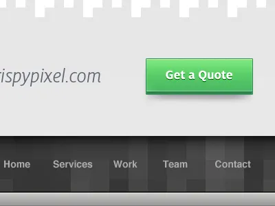 Krispypixel Footer button design footer green krispy krispypixel pixel quote web webpage
