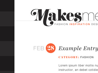 Makesme Blog black and white blog eloquent pro fashion helvetica neue orange stripes