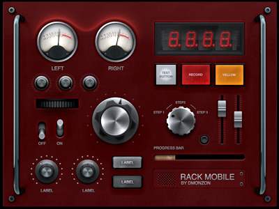 UI Rack Pro 7 Freebie antique freebie ipad iphone knob rack switch ui ux