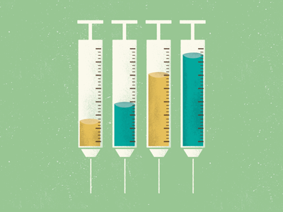 Syringe thing chart color conceptual design graph icon illustration logo needle old paper shot stats syringe texture