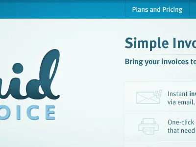 App Homepage blue branding clean design icons monochromatic