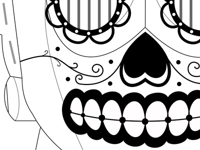 C3P0 Sugar Skull c3p0 day of the dead illustration skull star wars sugar skull