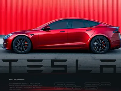 Tesla HUB service animation branding car figma graphic design logo motion graphics service ui web
