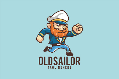 Old Sailor beard cartoon character design graphic graphic design illustration illustrator logo man sailor