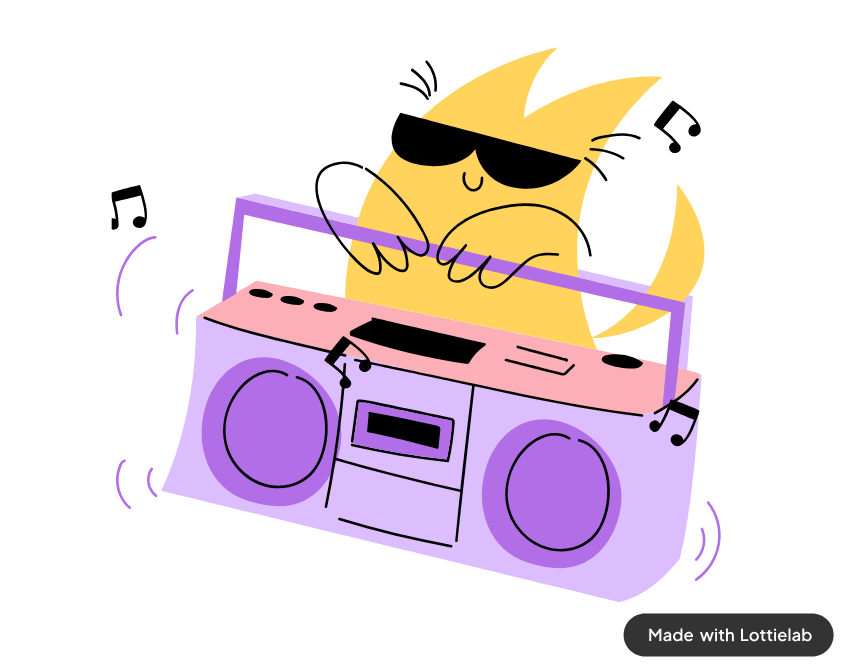 Boom box animation graphic design motion graphics