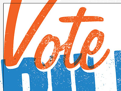 Vote, Part 1 grit illustrator off register offset overprint politics texture transparency trap typography vote