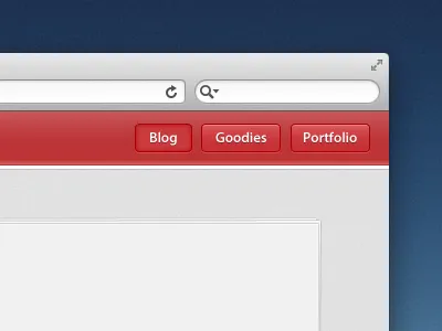 Navigation Bar / Header bar blog button buttons css fixed header navbar navigation red web webdesign website white