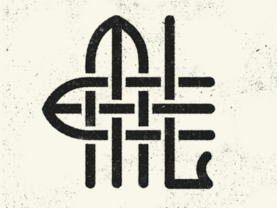 EML monogram interlaced lettering monogram