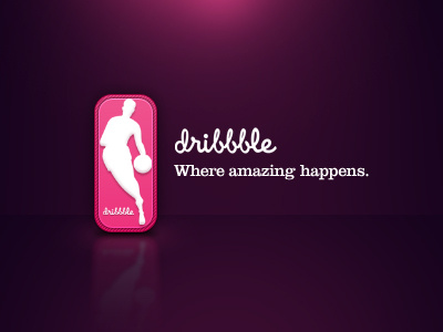 Dribbble dribbble logoman nba pink