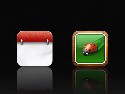 Calendar & Photos icons apple calendar display icon icons ios ladybug photos retina
