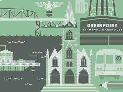 Greenpoint BKLYN illustration poster