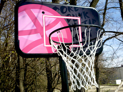 Dribbble Hoop 2.0 basketball dribbble hoop iowa spring white net