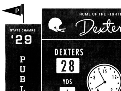 Fighting Dexters Football! football public school throwback