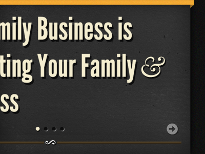Family Biz (Dark) ampersand league gothic redesign