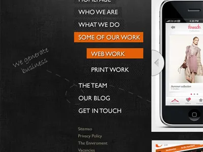 Generate background button menu photoshop slider