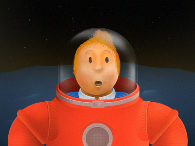 Tintin in space character moon space spacesuit tintin