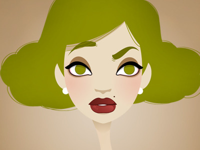 Green Eyes drawing illustrator vector