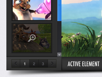 Image Gallery black blue grey image gallery slider