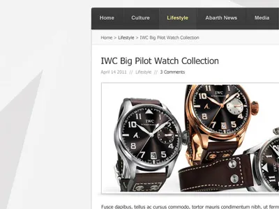 The Blog blog concept menu photoshop