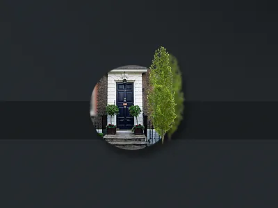 Real Estate illustration door icon tree