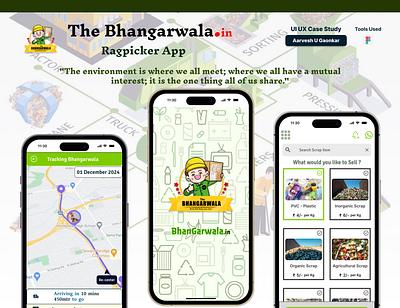 The Bhangarwala - Ragpicker Mobile App app app design case case study design mobile app prototype ragpicker ui ux wireframe